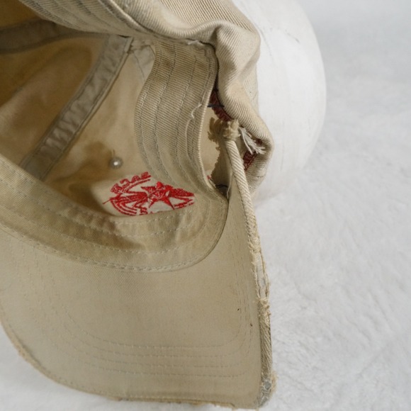Luckenbach Texas Distressed Baseball Cap Tan Adjustable Strap Thrashed Style Y2K - Picture 5 of 6